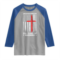 One Nation Under God Raglan Shirt USA 250th Anniversary Patriotic Christian One Nation Under God - Wonder Print Shop