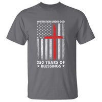 One Nation Under God T Shirt USA 250th Anniversary Patriotic Christian One Nation Under God - Wonder Print Shop
