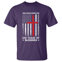 One Nation Under God T Shirt USA 250th Anniversary Patriotic Christian One Nation Under God - Wonder Print Shop