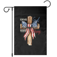 250 Years America Garden Flag Coquette Bow Cross American 4th Of July 250th Anniversary - Wonder Print Shop