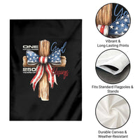 250 Years America Garden Flag Coquette Bow Cross American 4th Of July 250th Anniversary - Wonder Print Shop