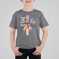 250 Years America T Shirt For Kid Coquette Bow Cross American 4th Of July 250th Anniversary - Wonder Print Shop