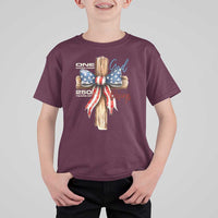 250 Years America T Shirt For Kid Coquette Bow Cross American 4th Of July 250th Anniversary - Wonder Print Shop
