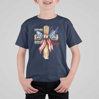 250 Years America T Shirt For Kid Coquette Bow Cross American 4th Of July 250th Anniversary - Wonder Print Shop