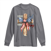 250 Years America Long Sleeve Shirt Coquette Bow Cross American 4th Of July 250th Anniversary - Wonder Print Shop