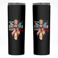 250 Years America Skinny Tumbler Coquette Bow Cross American 4th Of July 250th Anniversary - Wonder Print Shop