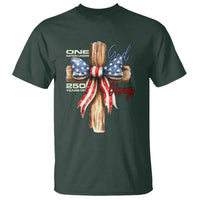 250 Years America T Shirt Coquette Bow Cross American 4th Of July 250th Anniversary - Wonder Print Shop