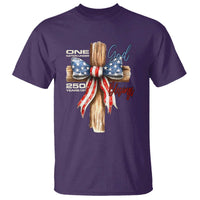 250 Years America T Shirt Coquette Bow Cross American 4th Of July 250th Anniversary - Wonder Print Shop