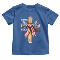 250 Years America Toddler T Shirt Coquette Bow Cross American 4th Of July 250th Anniversary - Wonder Print Shop