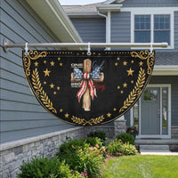 250 Years America Patriotic Fan Flag Coquette Bow Cross American 4th Of July 250th Anniversary