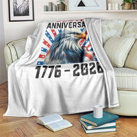 Eagle Flag America 250 Throw Blanket 1776-2026 250th Birthday - Wonder Print Shop