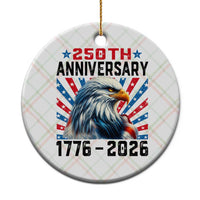 Eagle Flag America 250 Ceramic Ornament 1776-2026 250th Birthday - Wonder Print Shop