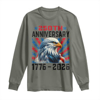 Eagle Flag America 250 Long Sleeve Shirt 1776-2026 250th Birthday - Wonder Print Shop