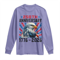 Eagle Flag America 250 Long Sleeve Shirt 1776-2026 250th Birthday - Wonder Print Shop