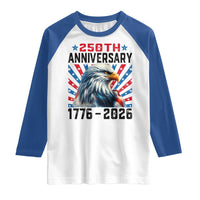 Eagle Flag America 250 Raglan Shirt 1776-2026 250th Birthday - Wonder Print Shop