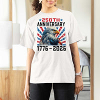 Eagle Flag America 250 T Shirt For Women 1776-2026 250th Birthday - Wonder Print Shop