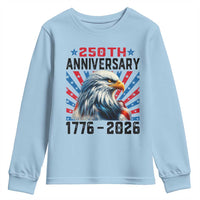 Eagle Flag America 250 Youth Sweatshirt 1776-2026 250th Birthday - Wonder Print Shop