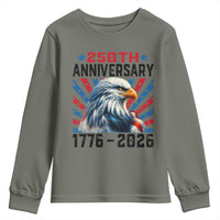 Eagle Flag America 250 Youth Sweatshirt 1776-2026 250th Birthday - Wonder Print Shop