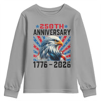 Eagle Flag America 250 Youth Sweatshirt 1776-2026 250th Birthday - Wonder Print Shop
