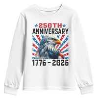 Eagle Flag America 250 Youth Sweatshirt 1776-2026 250th Birthday - Wonder Print Shop