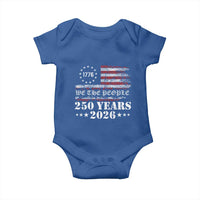 250 Years America Flag Baby Onesie USA 250th Anniversary Patriotic We The People 1776 2026 - Wonder Print Shop