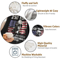 250 Years America Flag Throw Blanket George Washington 1776 2026 USA 250th Anniversary Patriotic - Wonder Print Shop