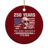 250 Years America Flag Ceramic Ornament George Washington 1776 2026 USA 250th Anniversary Patriotic - Wonder Print Shop