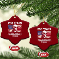 250 Years America Flag Ceramic Ornament George Washington 1776 2026 USA 250th Anniversary Patriotic - Wonder Print Shop
