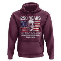 250 Years America Flag Hoodie George Washington 1776 2026 USA 250th Anniversary Patriotic - Wonder Print Shop