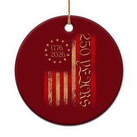 250 Years America Flag Ceramic Ornament 250th Anniversary USA - Wonder Print Shop
