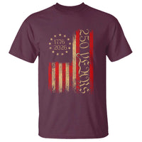 250 Years America Flag T Shirt 250th Anniversary USA - Wonder Print Shop
