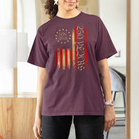 250 Years America Flag T Shirt For Women 250th Anniversary USA - Wonder Print Shop