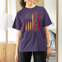 250 Years America Flag T Shirt For Women 250th Anniversary USA - Wonder Print Shop