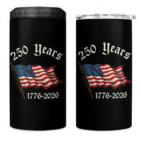 250 Years America Anniversary 4 in 1 Can Cooler Tumbler Retro 250th Independence Day Freedom USA Flag - Wonder Print Shop