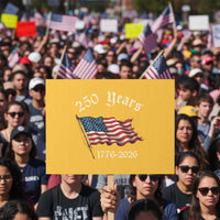 250 Years America Anniversary Protest Sign Retro 250th Independence Day Freedom USA Flag - Wonder Print Shop