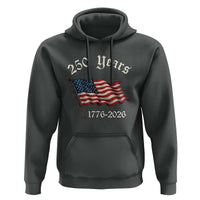 250 Years America Anniversary Hoodie Retro 250th Independence Day Freedom USA Flag - Wonder Print Shop