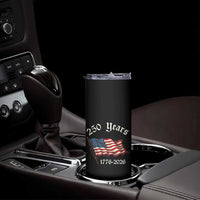 250 Years America Anniversary Skinny Tumbler Retro 250th Independence Day Freedom USA Flag - Wonder Print Shop