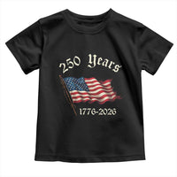 250 Years America Anniversary Toddler T Shirt Retro 250th Independence Day Freedom USA Flag - Wonder Print Shop