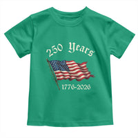 250 Years America Anniversary Toddler T Shirt Retro 250th Independence Day Freedom USA Flag - Wonder Print Shop