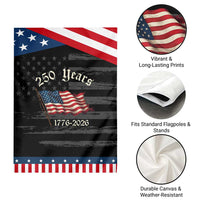 250 Years America Anniversary Garden Flag Retro 250th Independence Day Freedom USA Flag