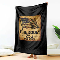 Freedom 250 Years America Throw Blanket Retro Vintage 250th Anniversary USA - Wonder Print Shop