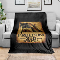 Freedom 250 Years America Throw Blanket Retro Vintage 250th Anniversary USA - Wonder Print Shop