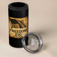 Freedom 250 Years America 4 in 1 Can Cooler Tumbler Retro Vintage 250th Anniversary USA - Wonder Print Shop