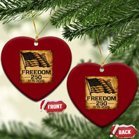 Freedom 250 Years America Ceramic Ornament Retro Vintage 250th Anniversary USA - Wonder Print Shop