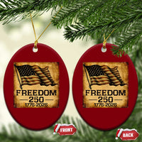 Freedom 250 Years America Ceramic Ornament Retro Vintage 250th Anniversary USA - Wonder Print Shop
