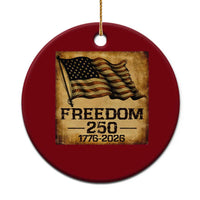 Freedom 250 Years America Ceramic Ornament Retro Vintage 250th Anniversary USA - Wonder Print Shop