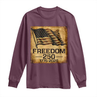 Freedom 250 Years America Long Sleeve Shirt Retro Vintage 250th Anniversary USA - Wonder Print Shop