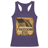 Freedom 250 Years America Racerback Tank Top Retro Vintage 250th Anniversary USA - Wonder Print Shop