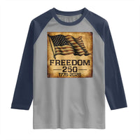 Freedom 250 Years America Raglan Shirt Retro Vintage 250th Anniversary USA - undefined