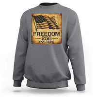 Freedom 250 Years America Sweatshirt Retro Vintage 250th Anniversary USA - Wonder Print Shop